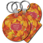 Fall Leaves Plastic Keychain