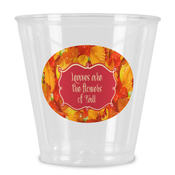 Custom Fall Leaves Plastic Shot Glass