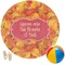 Fall Leaves Round Beach Towel