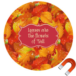 Fall Leaves Round Car Magnet - 10"