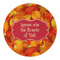 Fall Leaves Round Paper Coaster - Approval