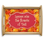 Fall Leaves Natural Wooden Tray - Large