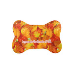 Fall Leaves Bone Shaped Dog Food Mat (Small)