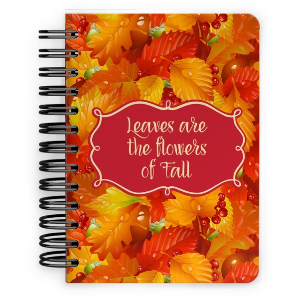 Custom Fall Leaves Spiral Notebook - 5x7