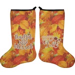 Fall Leaves Holiday Stocking - Double-Sided - Neoprene