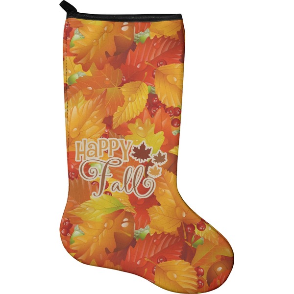 Custom Fall Leaves Holiday Stocking - Neoprene