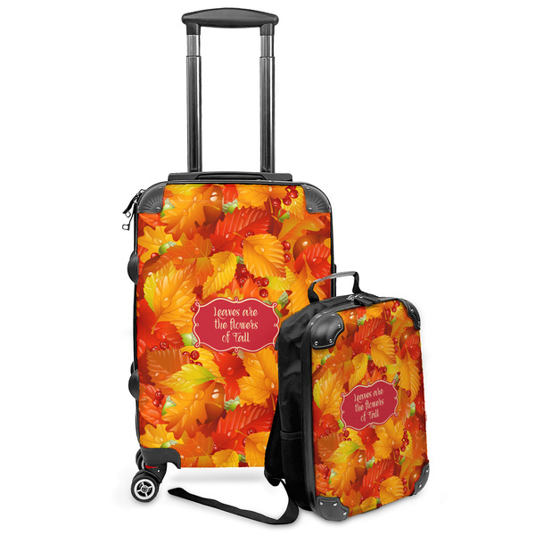 Custom Fall Leaves Kids 2-Piece Luggage Set - Suitcase & Backpack