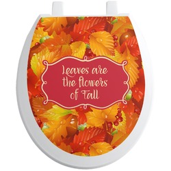 Fall Leaves Toilet Seat Decal - Round