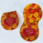 Fall Leaves Burp Pads - Velour - Set of 2