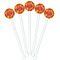 Fall Leaves White Plastic 5.5" Stir Stick - Fan View