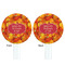 Fall Leaves White Plastic 7" Stir Stick - Double Sided - Round - Front & Back