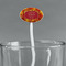 Fall Leaves White Plastic 7" Stir Stick - Oval - Main