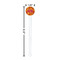 Fall Leaves White Plastic 7" Stir Stick - Round - Dimensions