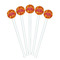 Fall Leaves White Plastic 7" Stir Stick - Round - Fan View