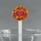 Fall Leaves White Plastic 7" Stir Stick - Round - Main