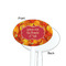 Fall Leaves White Plastic 7" Stir Stick - Single Sided - Oval - Front & Back