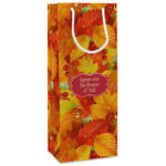 Fall Leaves Wine Gift Bags - Gloss