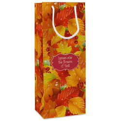 Fall Leaves Wine Gift Bags - Gloss