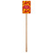 Fall Leaves Wooden 6.25" Stir Stick - Rectangular - Single Stick