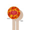 Fall Leaves Wooden 6" Stir Stick - Round - Single Sided - Front & Back