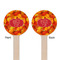 Fall Leaves Wooden 7.5" Stir Stick - Round - Double Sided - Front & Back