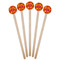 Fall Leaves Wooden 7.5" Stir Stick - Round - Fan View