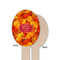 Fall Leaves Wooden Food Pick - Oval - Single Sided - Front & Back