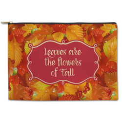 Fall Leaves Zipper Pouch - Large - 12.5"x8.5"