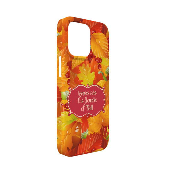 Custom Fall Leaves iPhone Case - Plastic - iPhone 13 Mini (Personalized)