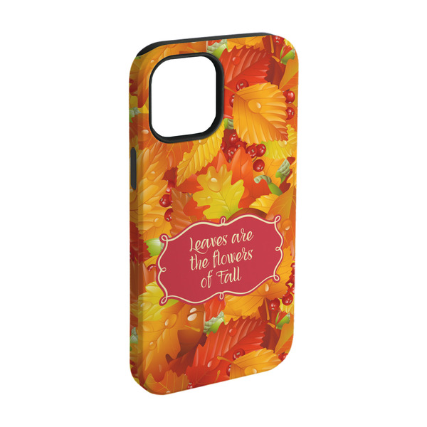 Custom Fall Leaves iPhone Case - Rubber Lined - iPhone 15 Pro (Personalized)