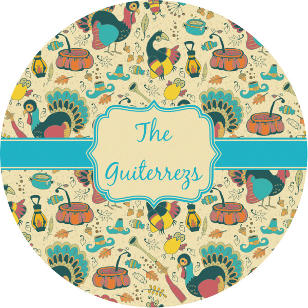 Custom Old Fashioned Thanksgiving Multipurpose Round Labels - 1" (Personalized)