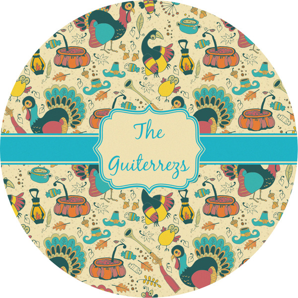 Custom Old Fashioned Thanksgiving Multipurpose Round Labels - 2" (Personalized)