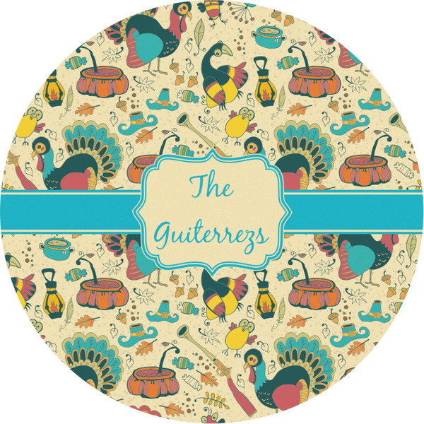 Custom Old Fashioned Thanksgiving Multipurpose Round Labels - Custom Sized (Personalized)