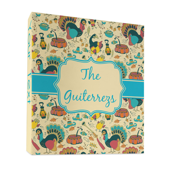 Custom Old Fashioned Thanksgiving 3 Ring Binder - Full Wrap - 1" (Personalized)