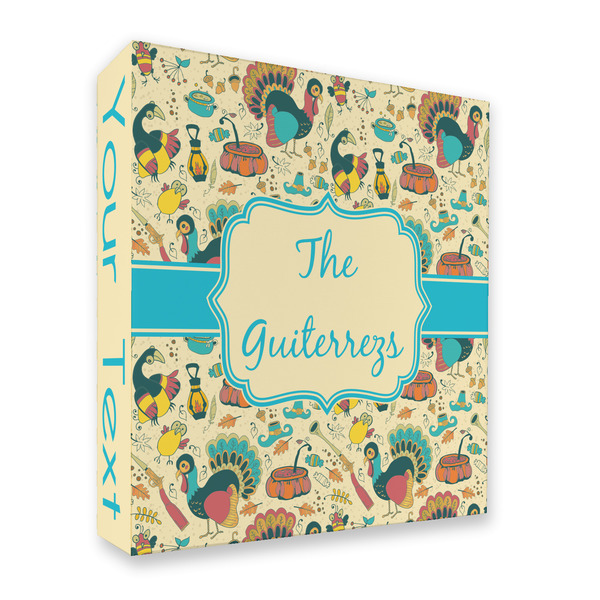 Custom Old Fashioned Thanksgiving 3 Ring Binder - Full Wrap - 2" (Personalized)