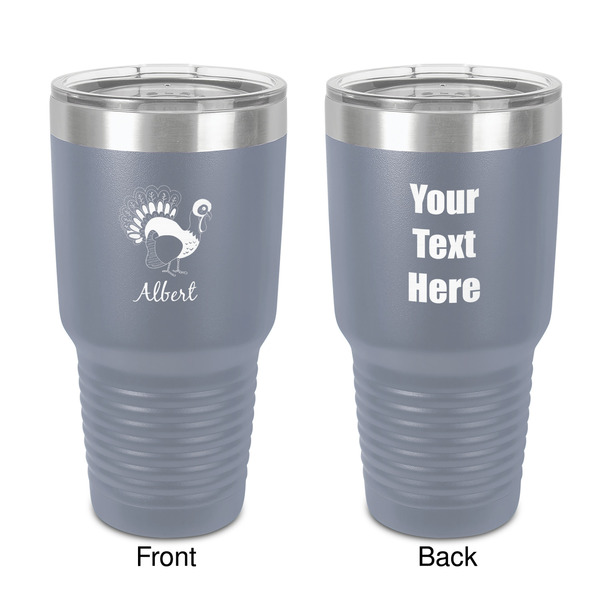 Custom Old Fashioned Thanksgiving 30 oz Stainless Steel Tumbler - Grey - Double-Sided (Personalized)