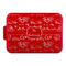 Old Fashioned Thanksgiving Aluminum Baking Pan - Red Lid - FRONT