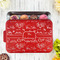 Old Fashioned Thanksgiving Aluminum Baking Pan - Red Lid - LIFESTYLE