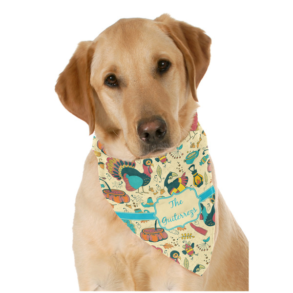 Custom Old Fashioned Thanksgiving Dog Bandana Scarf w/ Name or Text