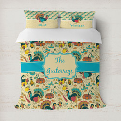 Old Fashioned Thanksgiving Duvet Cover Set - Full / Queen (Personalized)