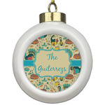Old Fashioned Thanksgiving Ceramic Ball Ornament (Personalized)