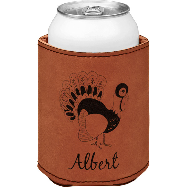 Custom Old Fashioned Thanksgiving Leatherette Can Sleeve - Double Sided (Personalized)