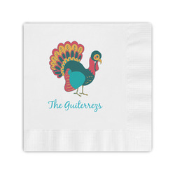 Old Fashioned Thanksgiving Coined Cocktail Napkins (Personalized)