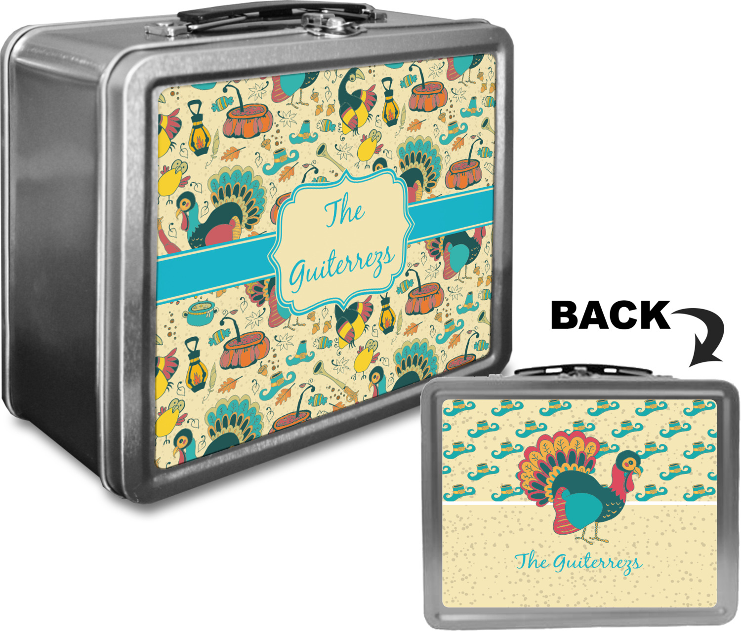Custom Old Fashioned Thanksgiving Lunch Box (Personalized)