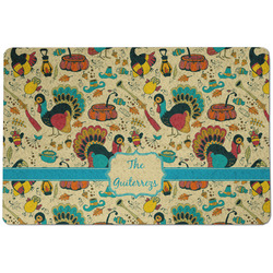 Old Fashioned Thanksgiving Dog Food Mat w/ Name or Text