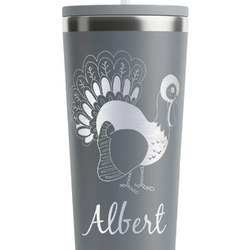 Old Fashioned Thanksgiving RTIC Everyday Tumbler with Straw - 28oz - Grey - Single-Sided (Personalized)