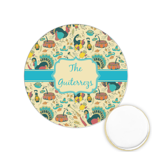 Custom Old Fashioned Thanksgiving Printed Cookie Topper - 1.25" (Personalized)