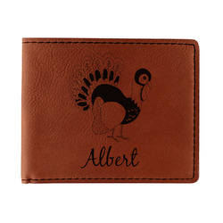Old Fashioned Thanksgiving Leatherette Bifold Wallet - Single Sided (Personalized)