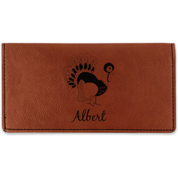 Old Fashioned Thanksgiving Leatherette Checkbook Holder - Single Sided (Personalized)