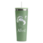 Old Fashioned Thanksgiving RTIC Everyday Tumbler with Straw - 28oz - Light Green - Double-Sided (Personalized)